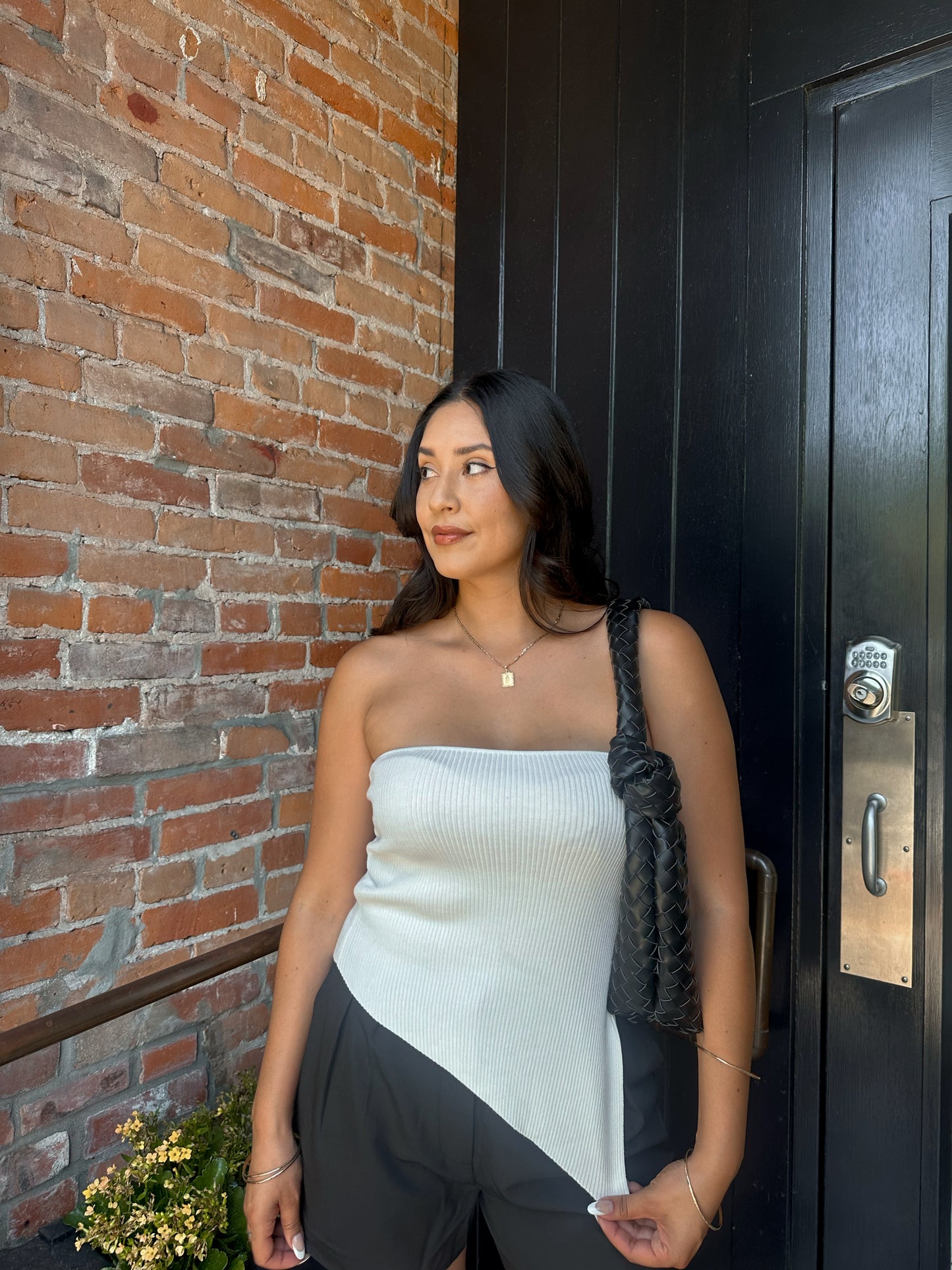 Strapless Asymmetrical Top